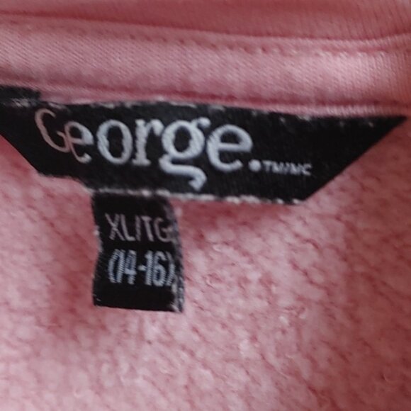 3/25 George pink hoodie sweater long sleeves kids youth size XL 14/16 ap… - Picture 5 of 8